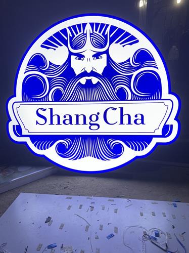 Thi công Bảng Hiệu Shang Cha